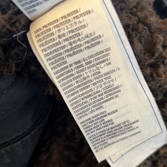 HOLLISTER | 🧥Navy Blue Brown Worn Washed Trim Furry Lining Utility Jacket Coat - Picture 14 of 14